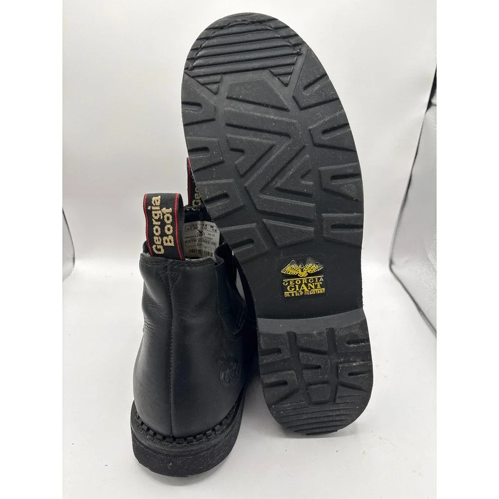 Georgia Boot Chelsea Mens 14 GB00376 Black Waterproof Leather EH Soft Toe EUC